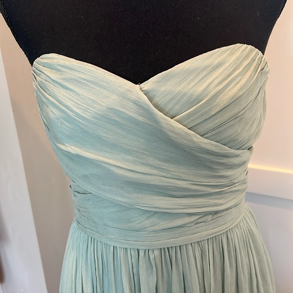 J. CREW 100% SILK Strapless Dress in Seafoam Green - Picture 6 of 8